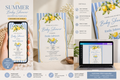Summer Baby Shower invitation template